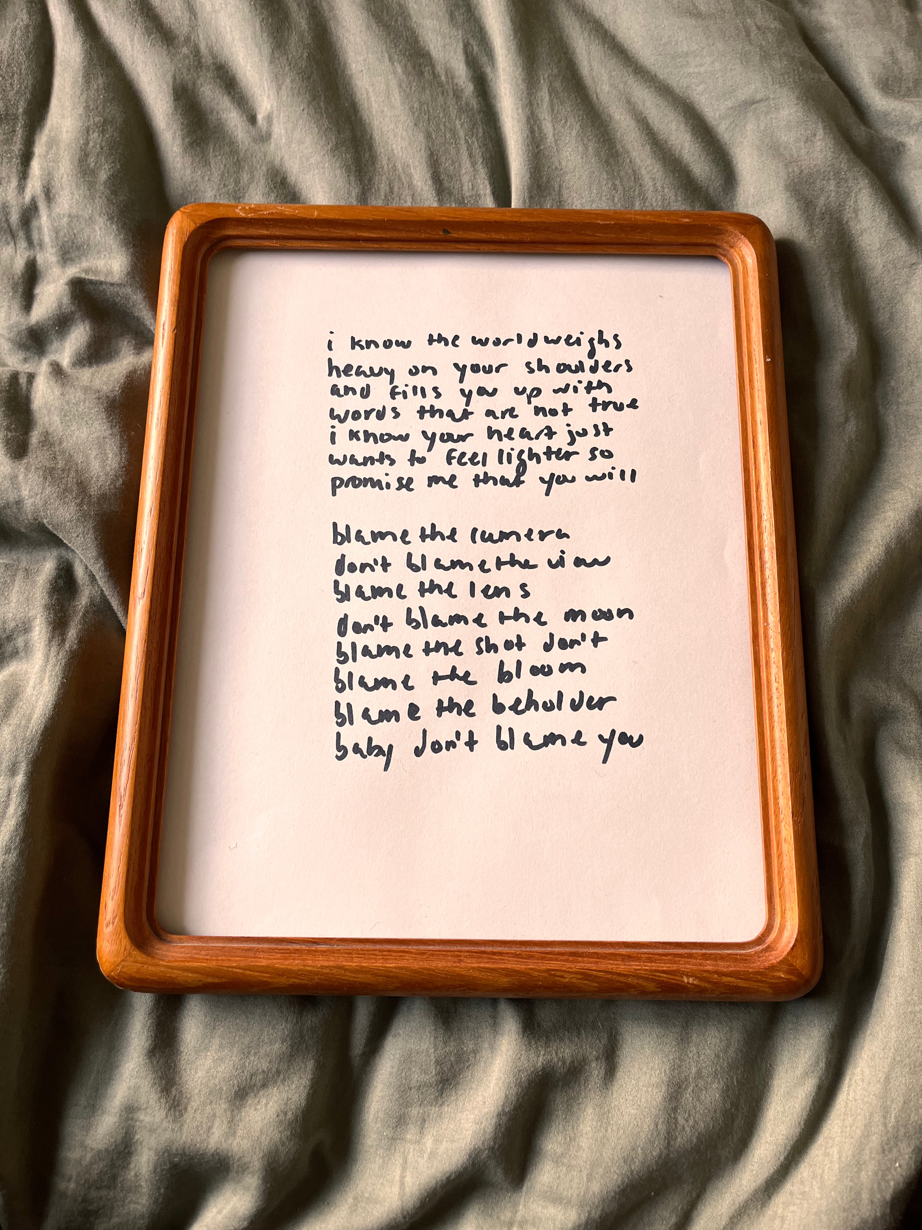 Hand Written Lyric Sheets by Desirée Dawson