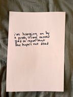 Hand Written Lyric Sheets by Desirée Dawson