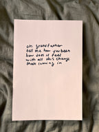 Hand Written Lyric Sheets by Desirée Dawson