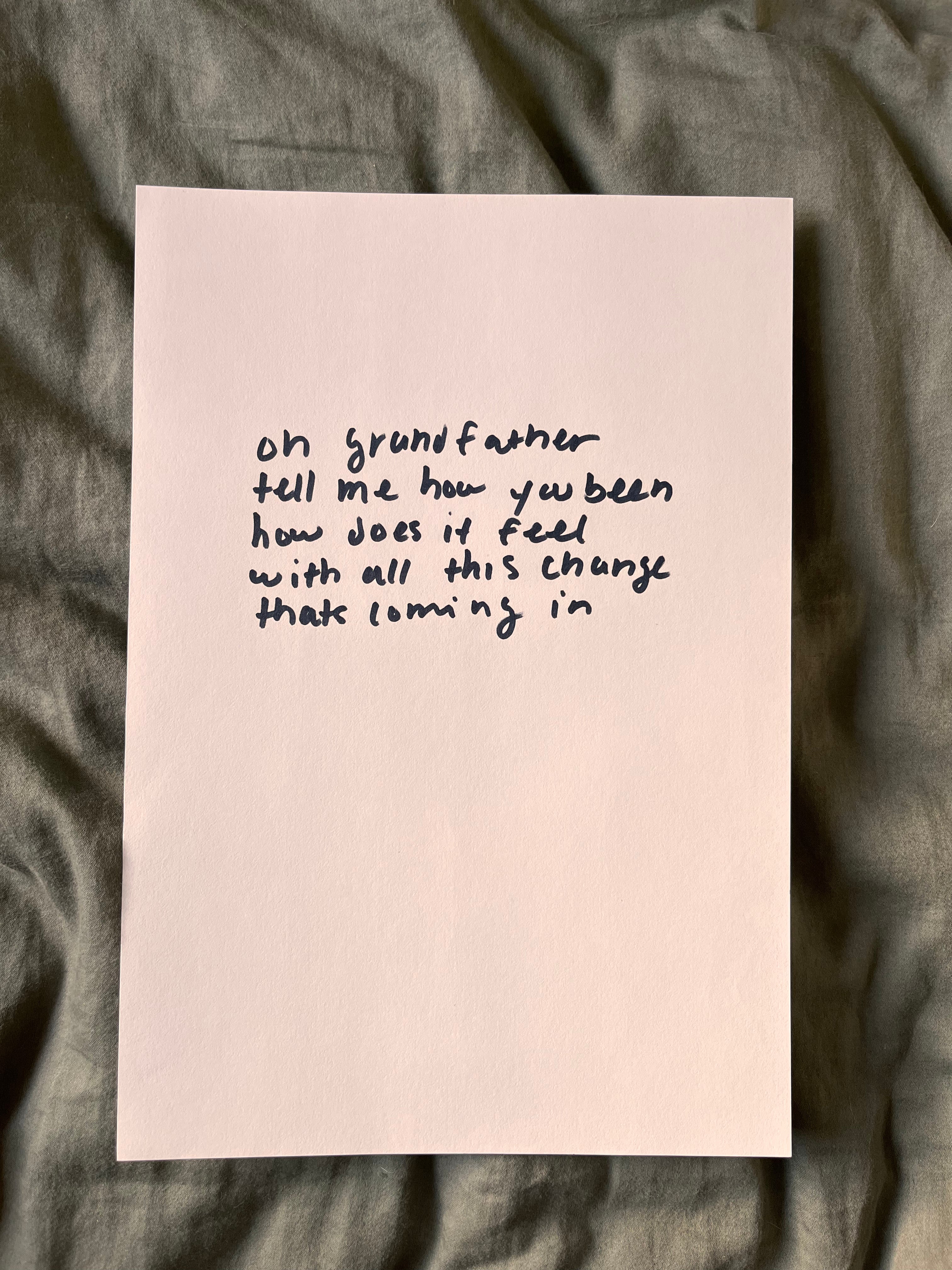 Hand Written Lyric Sheets by Desirée Dawson