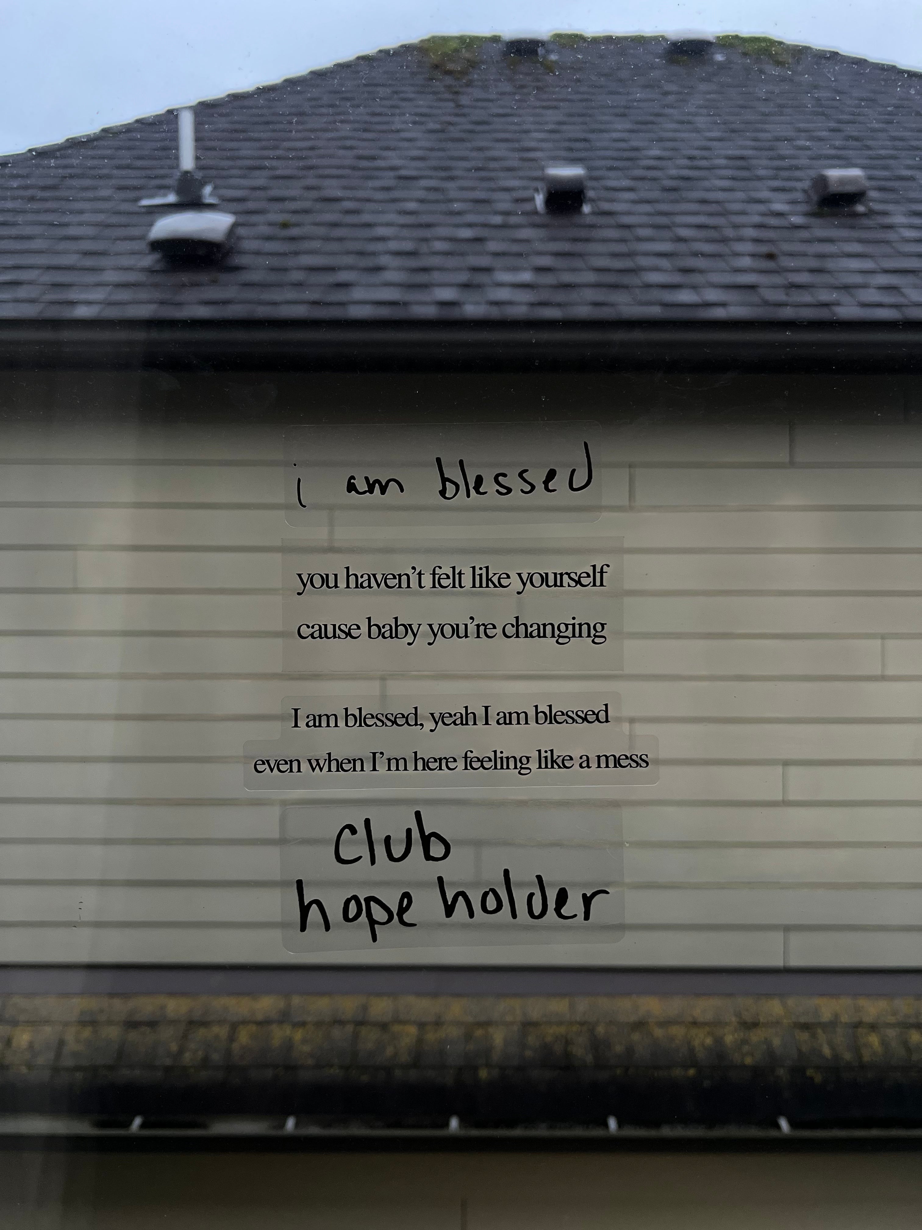 I Am Blessed Chorus Mirror Sticker