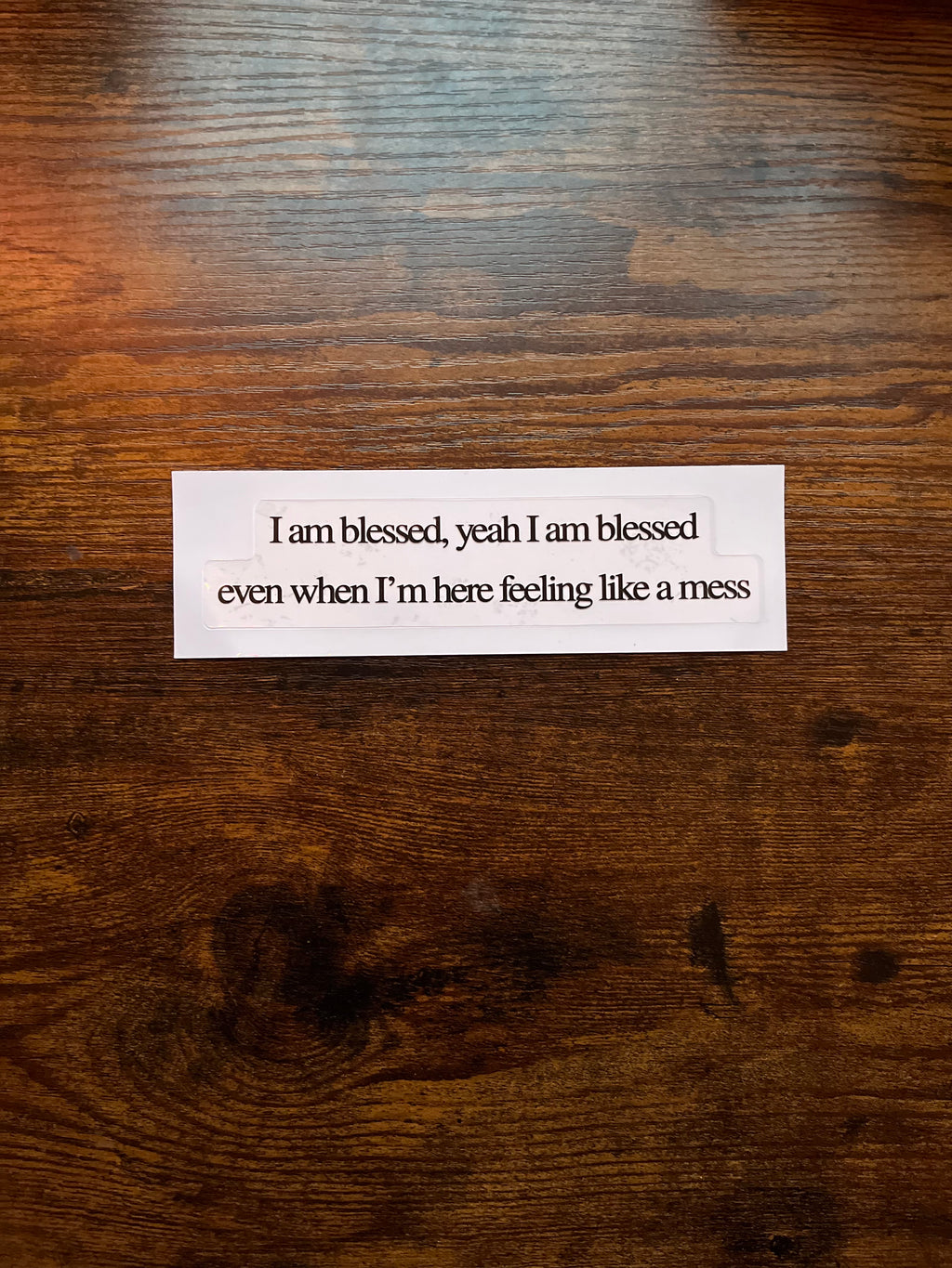 I Am Blessed Chorus Mirror Sticker