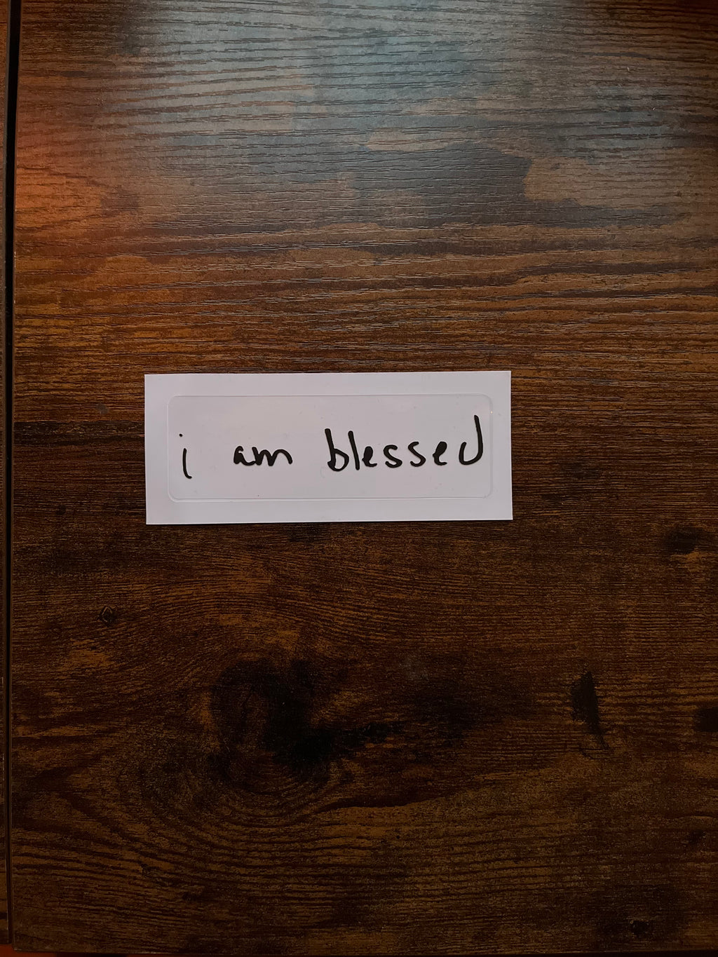 I Am Blessed Mirror Sticker